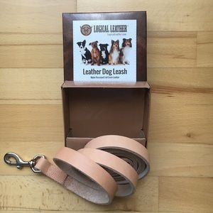 Leather dog leash